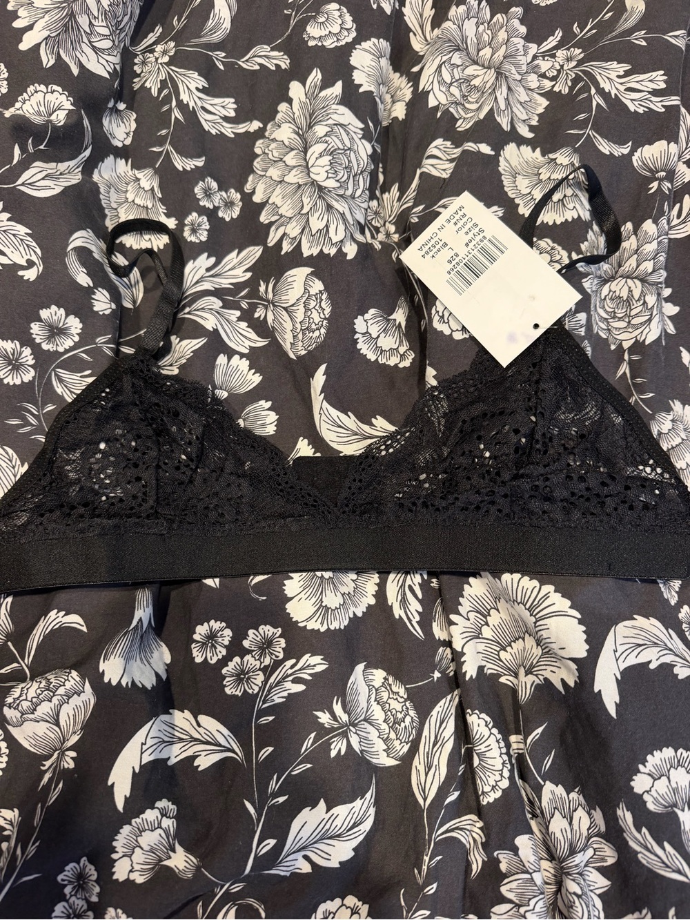 Popsi Lingerie Black Lace Triangle Bralette